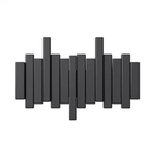Midnight Rhythm Piano-Style Hook Wall Panel In Black