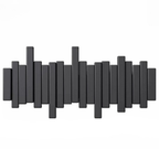 Midnight Rhythm Piano-Style Hook Wall Panel In Black