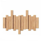 Nordic Rhythm Piano-Style Hook Wall Panel In Natural