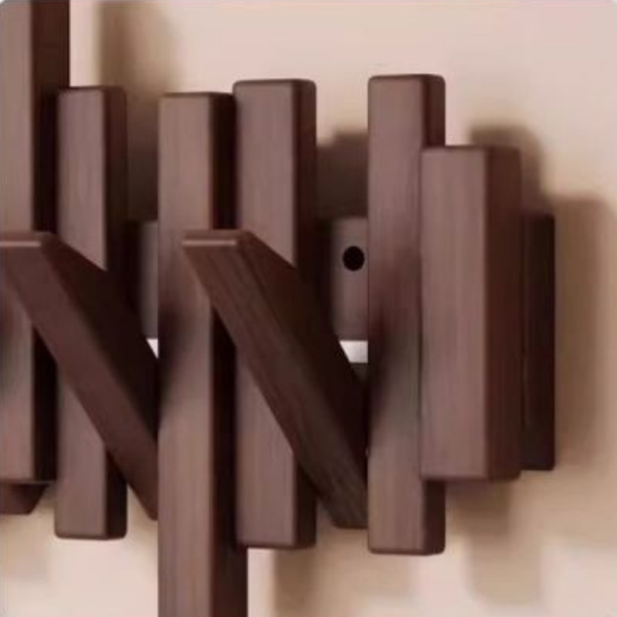 Wood wall hooks, foldable and practical for jackets, scarves, and accessories