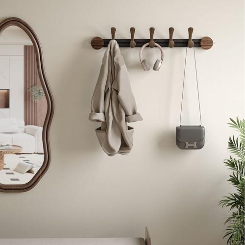 Aalto Curve Suction Hook Rack in Scandinavian-style interior — space-saving design for everyday essentials, KaShi Living