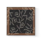 A floral vine framed wall art piece in black, brown and cream tones for UK living rooms, bedrooms and cosy hallways.
