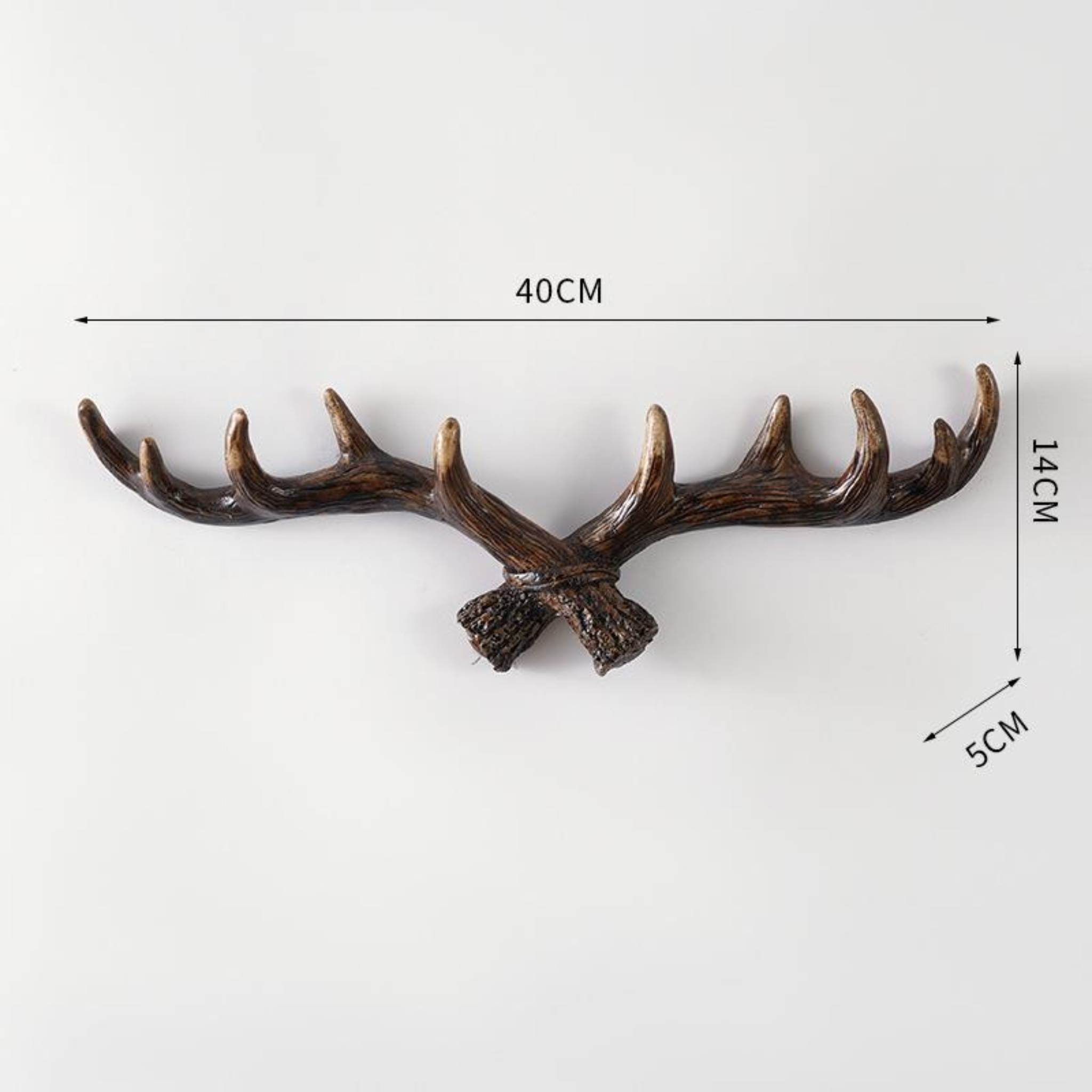 Highland Antler Wall Hook Dark Walnut