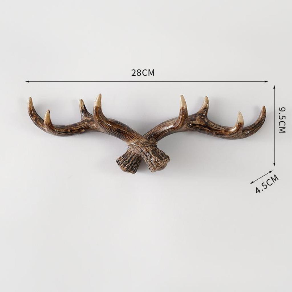 Highland Antler Wall Hook Dark Walnut