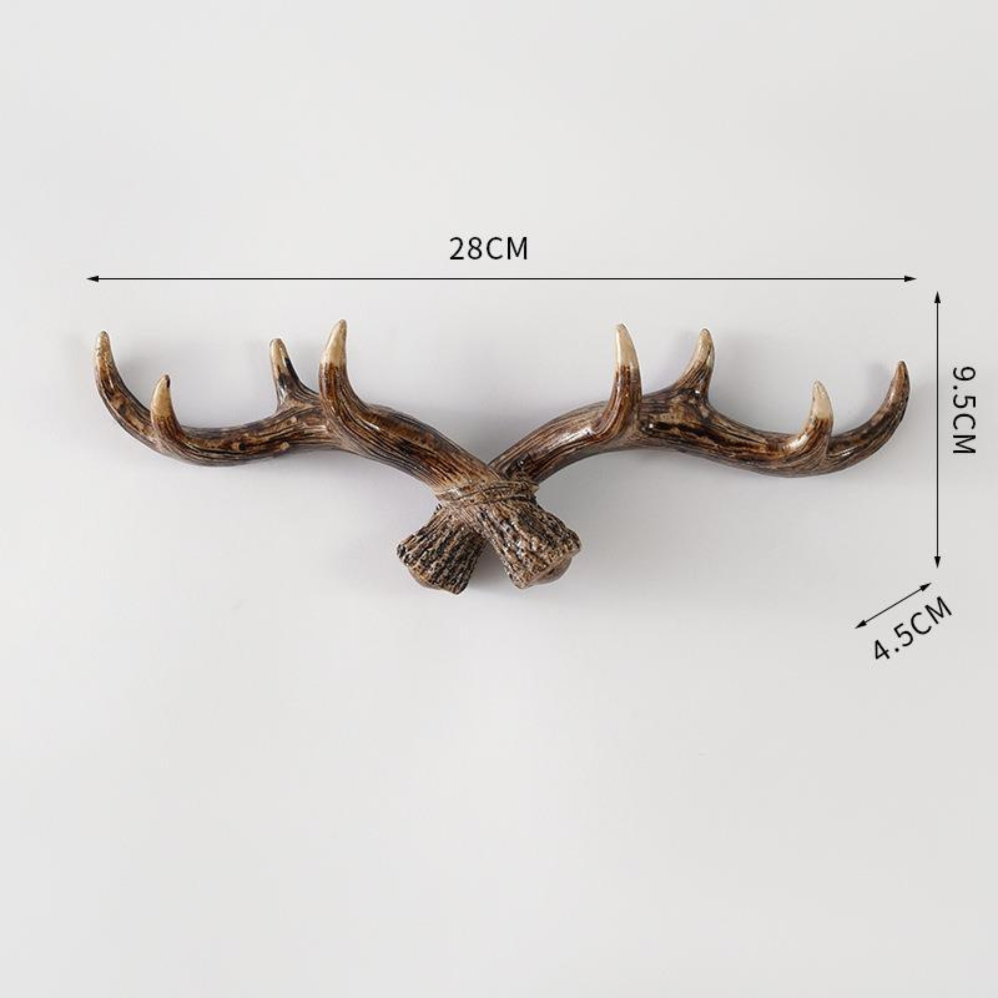 Highland Antler Wall Hook Dark Walnut