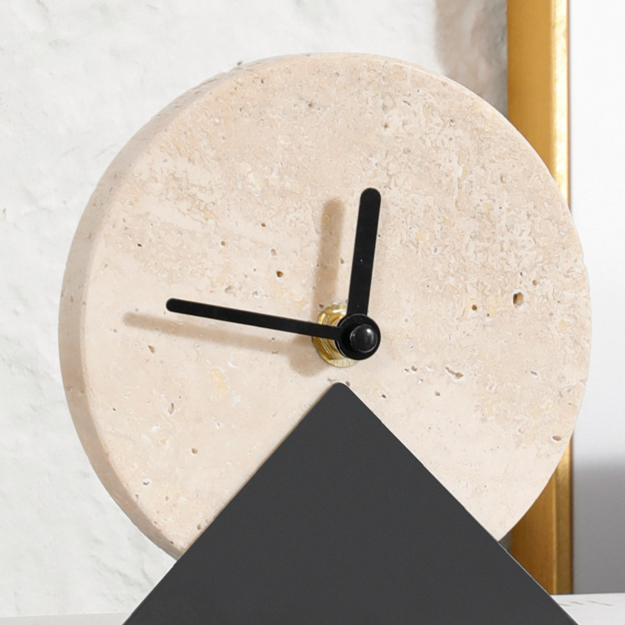 Atlas Stone Desk Clock