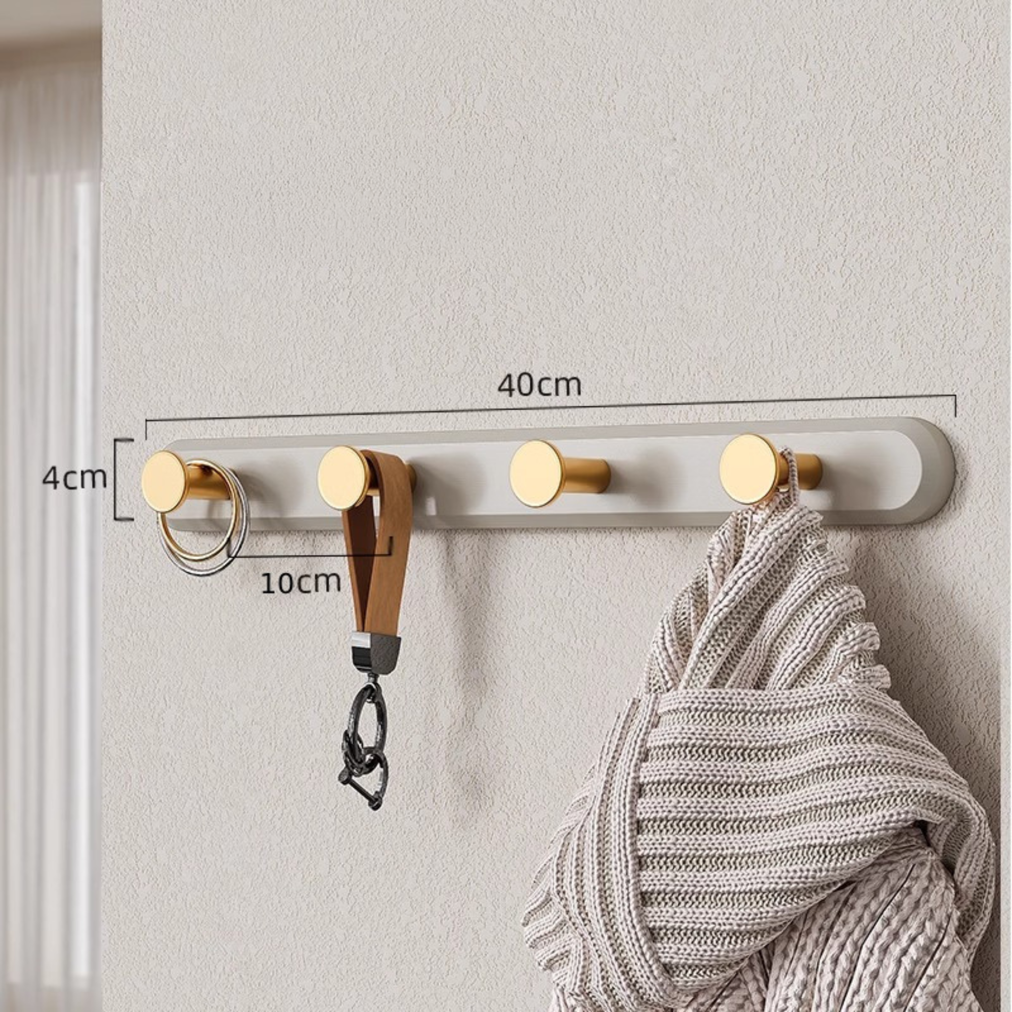 Cream Dot Hook Rack