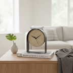 Arlo Stone Arch Table Clock for Shelves, Desks and Mantel Décor