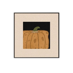 Warm pumpkin framed wall art in earthy orange and cream, ideal for autumn styling, kitchens, hallways and cosy living spaces.