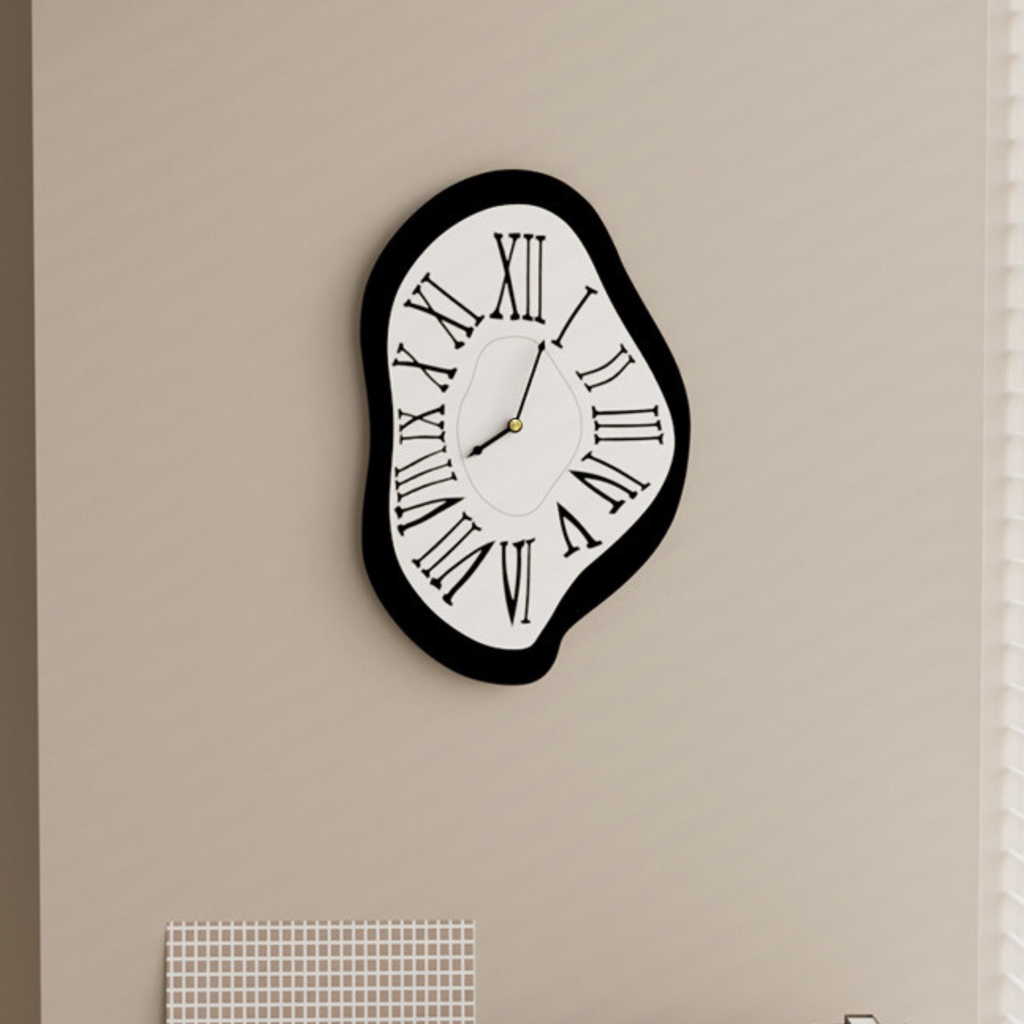 Melted Roman Wall Clock for Living Rooms, Bedrooms and Creative Wall Décor