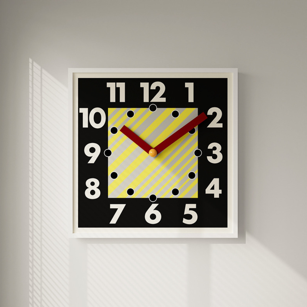 Metro Stripe Wall Clock for Kitchens, Hallways and Living Rooms