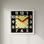 Metro Stripe Wall Clock for Kitchens, Hallways and Living Rooms