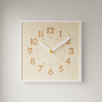 Oslo Grain Square Wall Clock for Living Rooms, Kitchens and Hallways