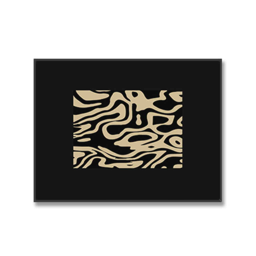 Mono Flow black and cream abstract framed wall art with organic line pattern for modern UK living room, bedroom or hallway decor.