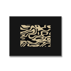Mono Flow black and cream abstract framed wall art with organic line pattern for modern UK living room, bedroom or hallway decor.